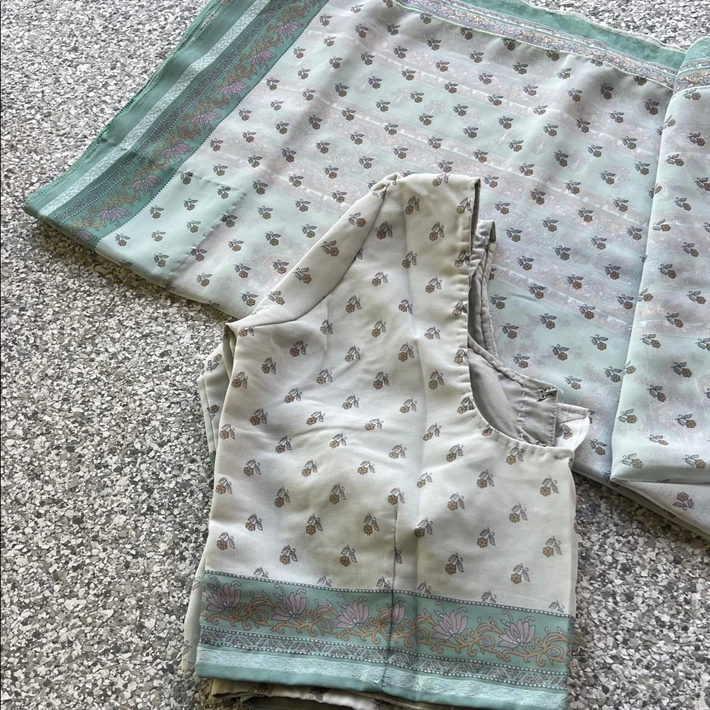 Sari with matching blouse